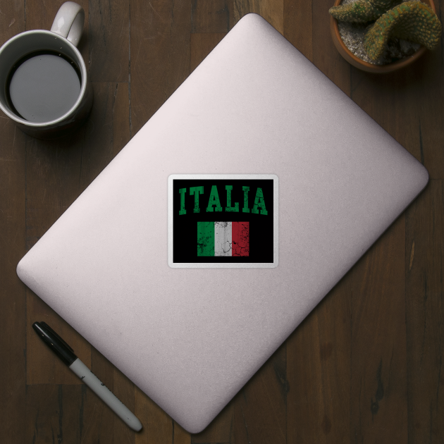 Vintage Italia Flag Italy Italian Italiano by E